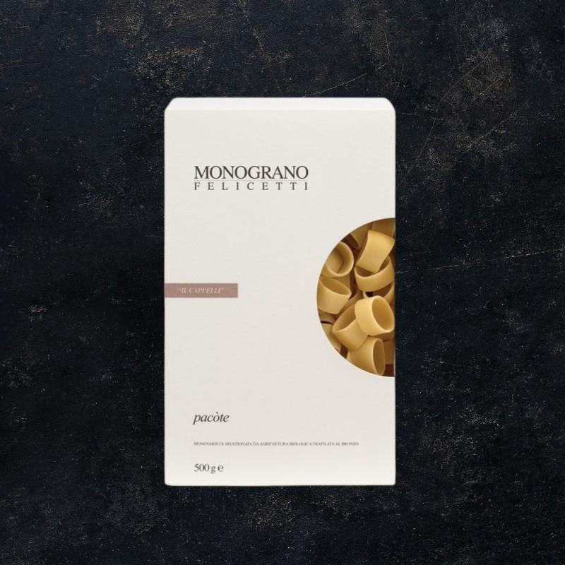 Pasta MONOGRANO al grano duro Senatore Cappelli "Pacòte" 500gr - PASTIFICIO FELICETTI